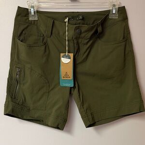 NWT prAna Forest/Olive green Hazel Cargo Shorts